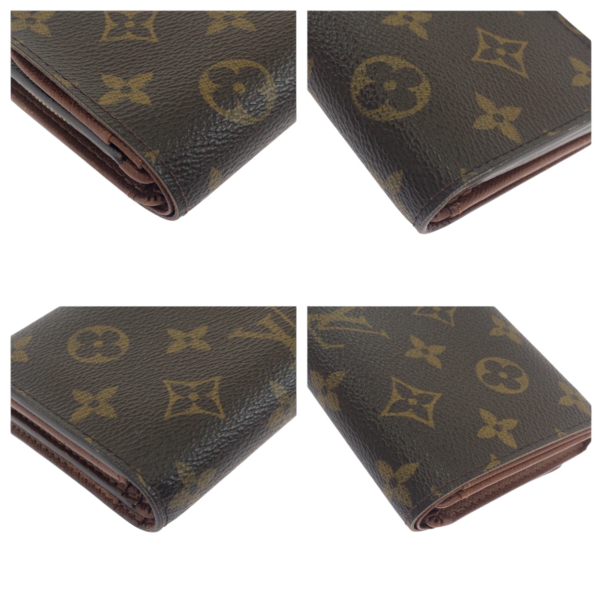 19238
LOUIS VUITTON Monogram Portefeuille Trésor Dark Brown Gold Hardware PVC M61736 Bi-fold Wallet Compact Wallet for Women AB13