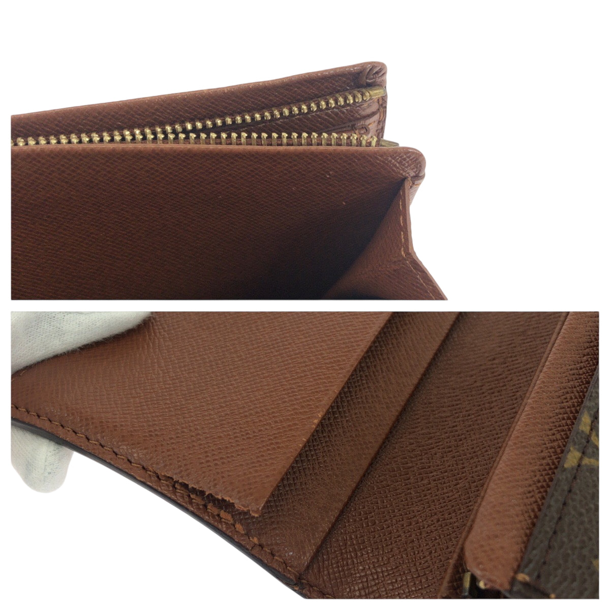 19238
LOUIS VUITTON Monogram Portefeuille Trésor Dark Brown Gold Hardware PVC M61736 Bi-fold Wallet Compact Wallet for Women AB13