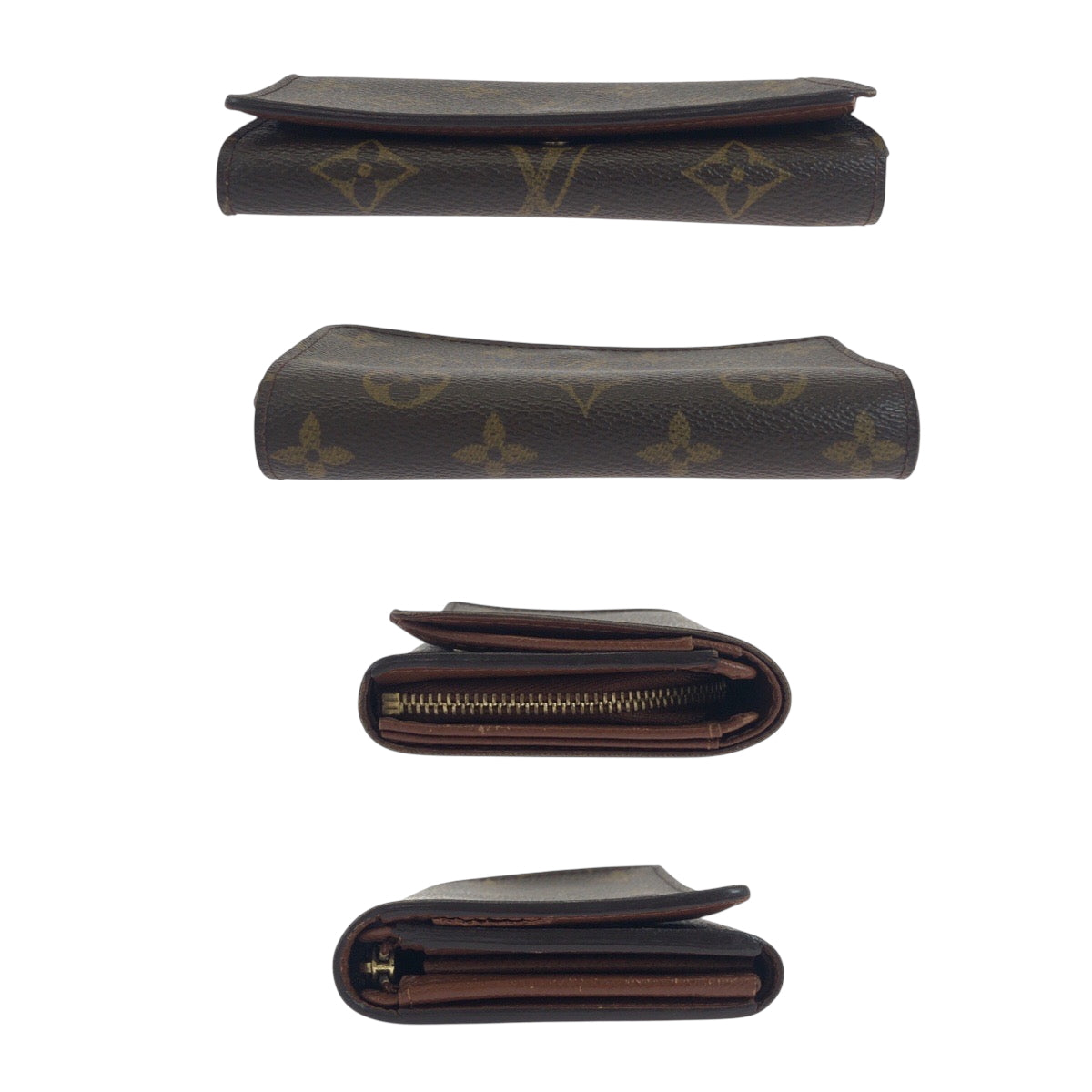 19238
LOUIS VUITTON Monogram Portefeuille Trésor Dark Brown Gold Hardware PVC M61736 Bi-fold Wallet Compact Wallet for Women AB13