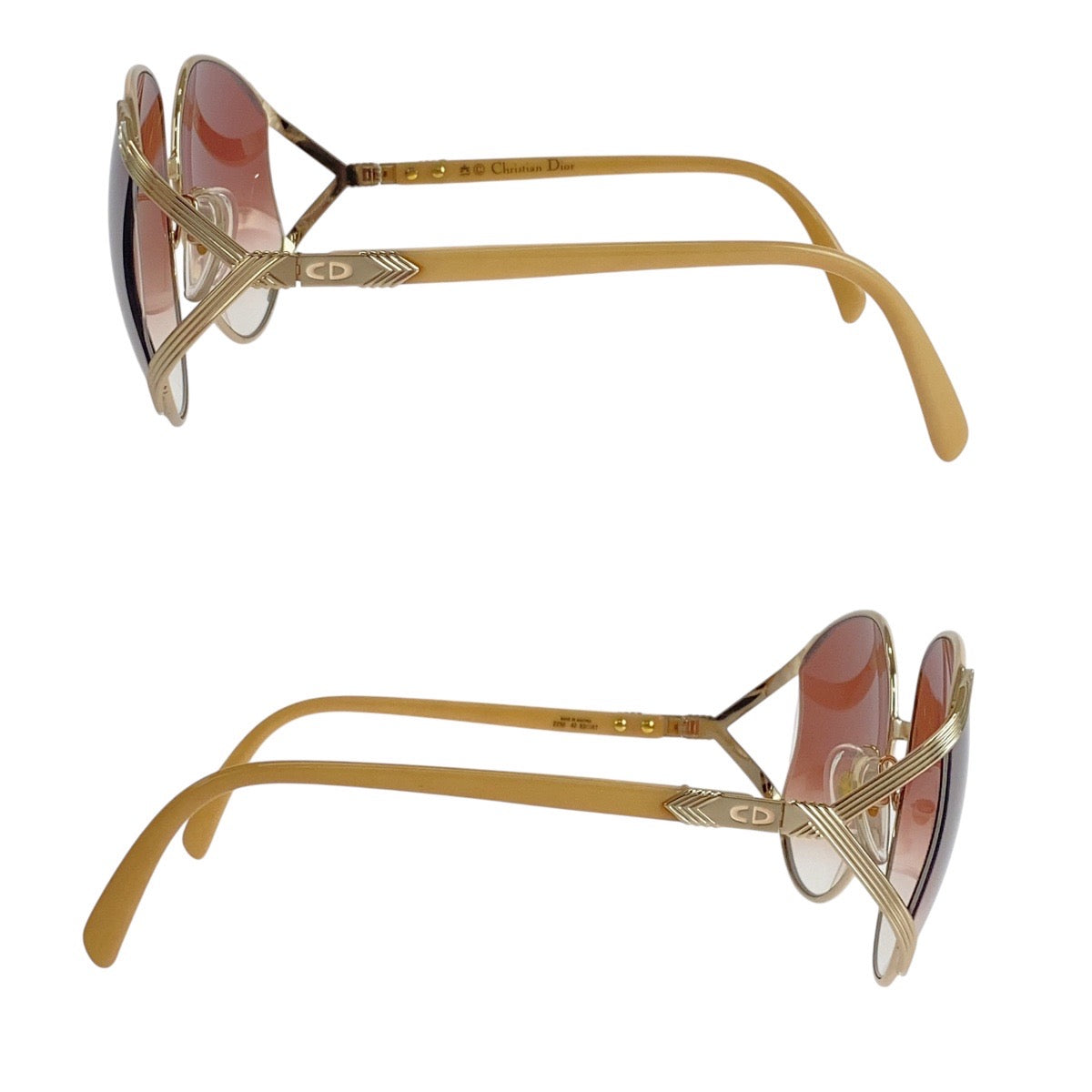 19239
Dior ディオール ヴィンテージ ピンク ゴールド金具 プラスチック / メタル 2250 45 63□17 120 サングラス ボストン レディース AB13