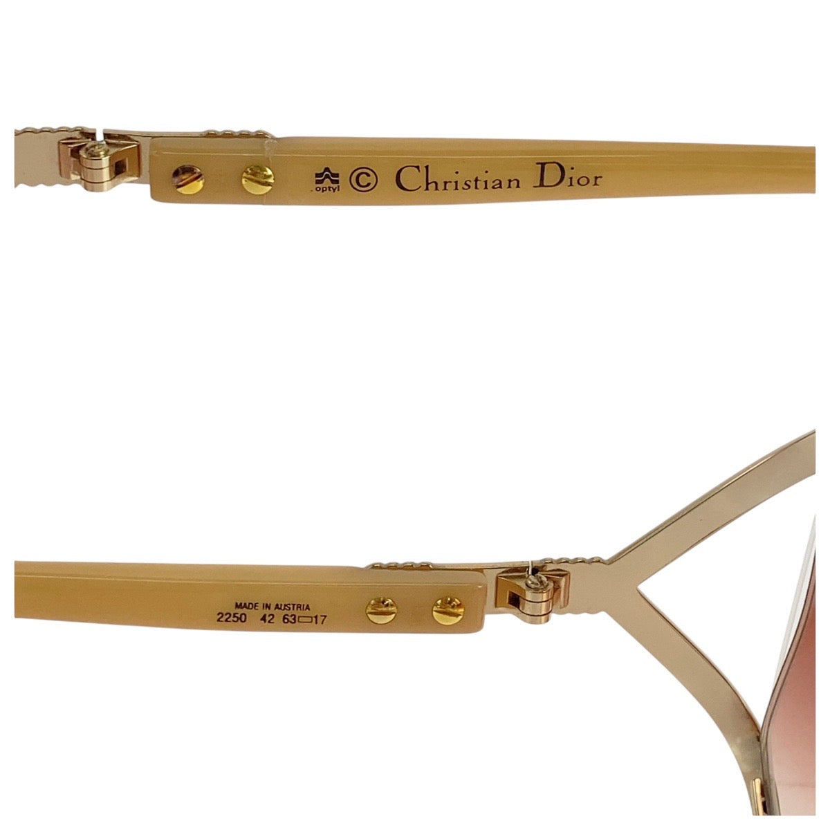 19239
Dior ディオール ヴィンテージ ピンク ゴールド金具 プラスチック / メタル 2250 45 63□17 120 サングラス ボストン レディース AB13