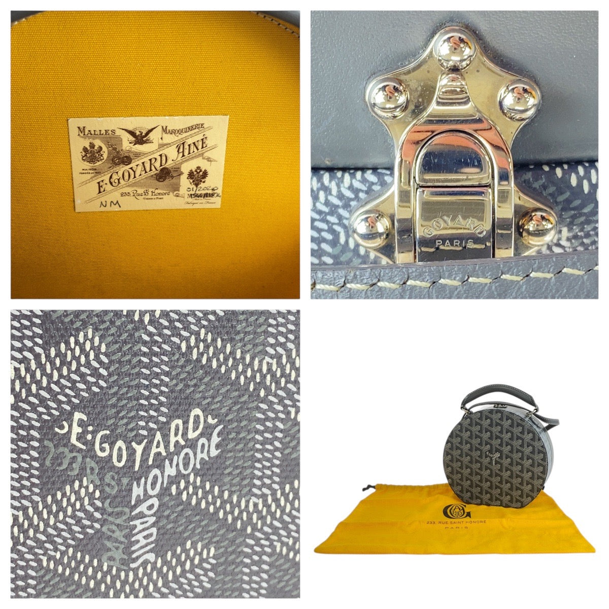 19240
GOYARD ゴヤール ヘリンボーン ハットボックス アルトトランクバッグ PVC / レザー ショルダーバッグ バニティバッグ ハンドバッグ 2WAY レディース A360