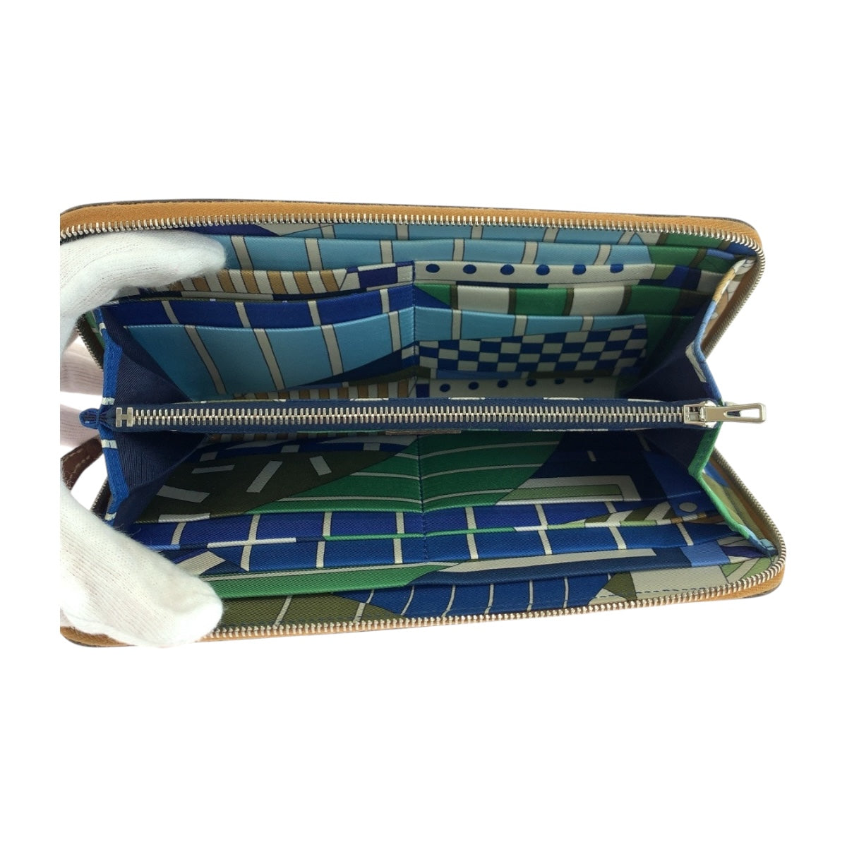 19241
HERMES エルメス アザップロング シルクイン ブラウン シルバー金具 ヴォーエプソン 長財布 ラウンドファスナー A刻印  レディース ABP38