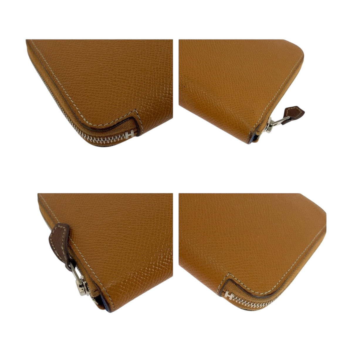 19241
HERMES エルメス アザップロング シルクイン ブラウン シルバー金具 ヴォーエプソン 長財布 ラウンドファスナー A刻印  レディース ABP38