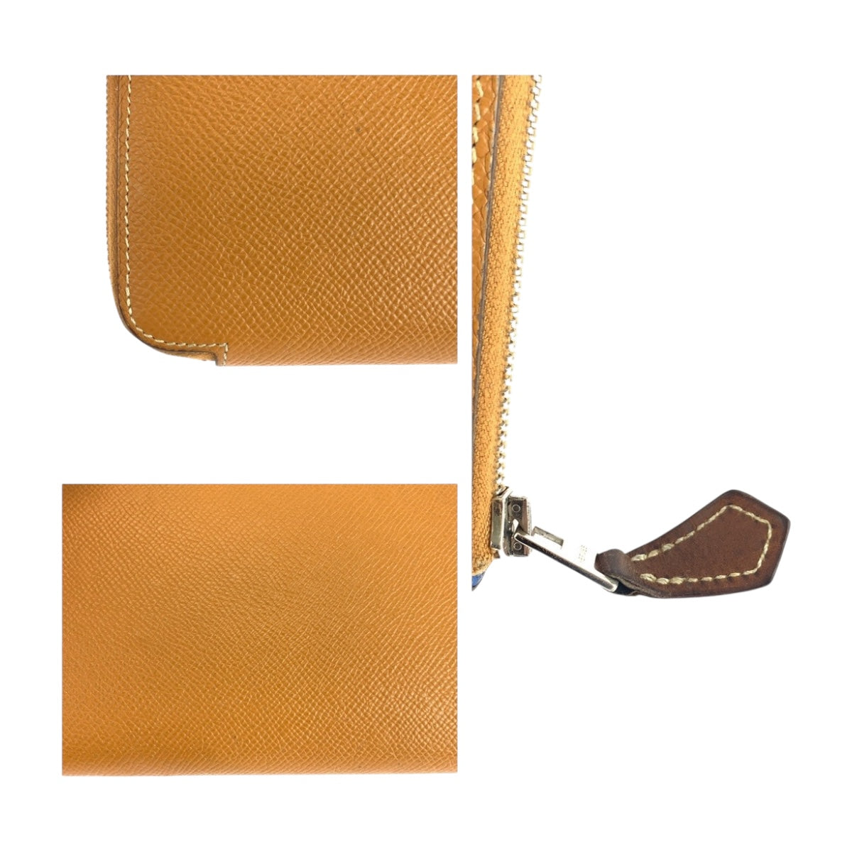 19241
HERMES エルメス アザップロング シルクイン ブラウン シルバー金具 ヴォーエプソン 長財布 ラウンドファスナー A刻印  レディース ABP38