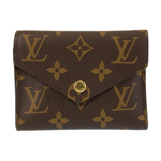 19243
LOUIS VUITTON ルイヴィトン モノグラム ポルトフォイユ ヴィクトリーヌ ブラウン ゴールド金具 PVC M62472 折財布 コンパクトウォレット  レディース A41