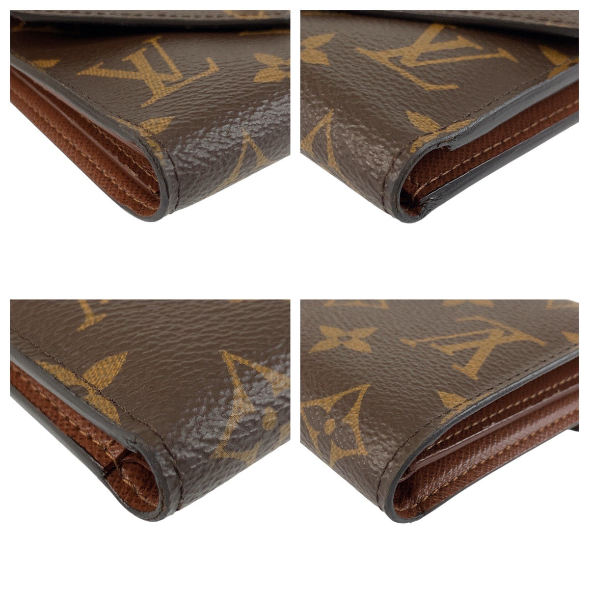 19243
LOUIS VUITTON ルイヴィトン モノグラム ポルトフォイユ ヴィクトリーヌ ブラウン ゴールド金具 PVC M62472 折財布 コンパクトウォレット  レディース A41