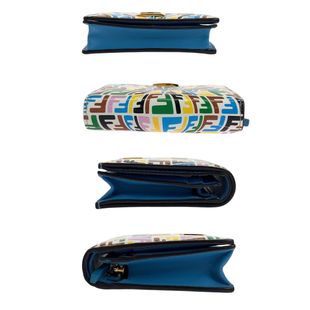 19245
FENDI フェンディ F1EXO/MLC+CYBER-BLUE+O カーフ 8M0420 AGKS 折財布 コンパクトウォレット  レディース A34