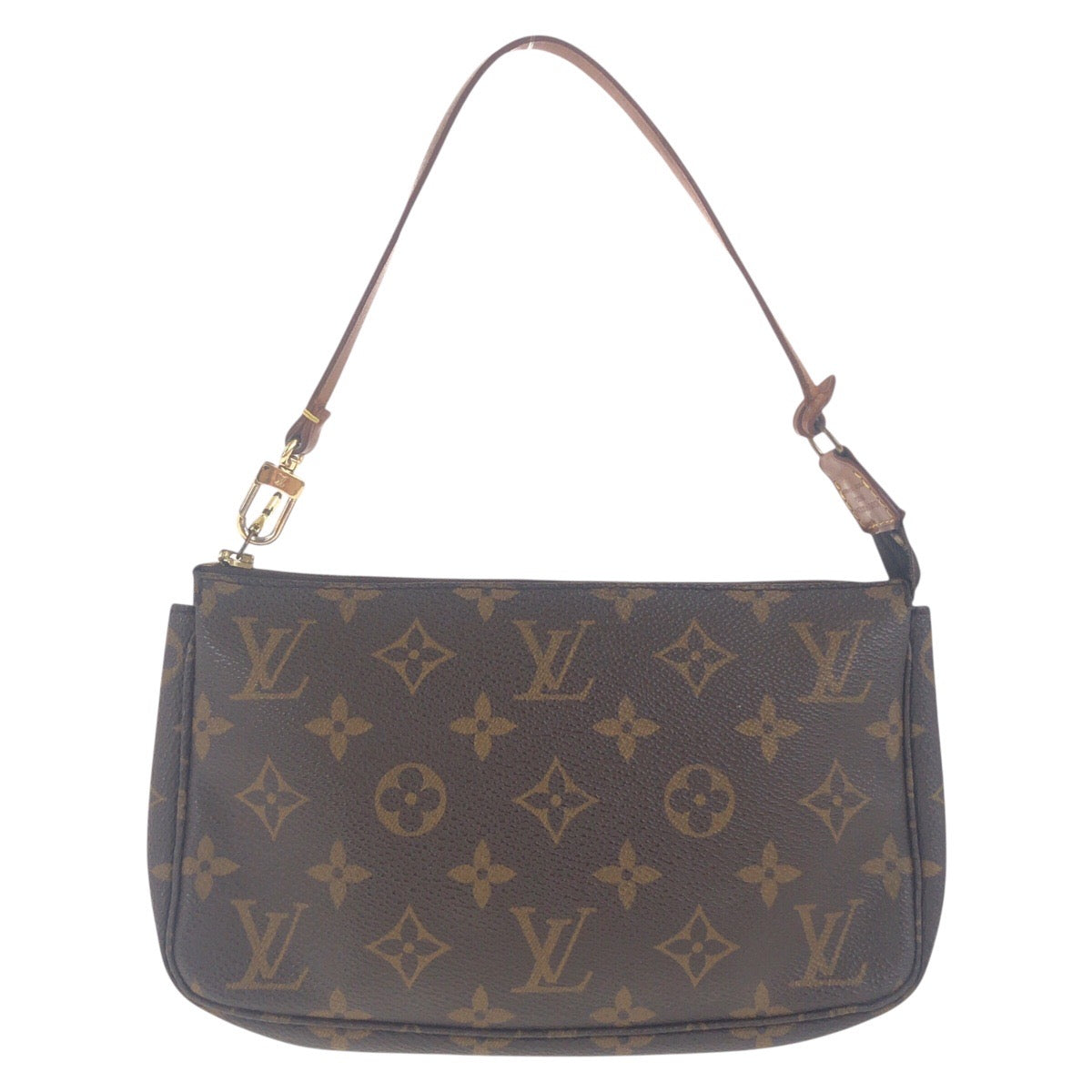 19247
LOUIS VUITTON ルイヴィトン モノグラム ポシェット アクセソワール ブラウン ゴールド金具 PVC M51980 ハンドバッグ アクセサリーポーチ レディース AB50