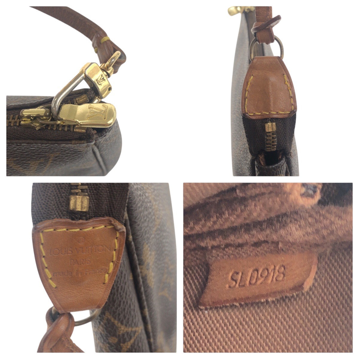 19247
LOUIS VUITTON ルイヴィトン モノグラム ポシェット アクセソワール ブラウン ゴールド金具 PVC M51980 ハンドバッグ アクセサリーポーチ レディース AB50