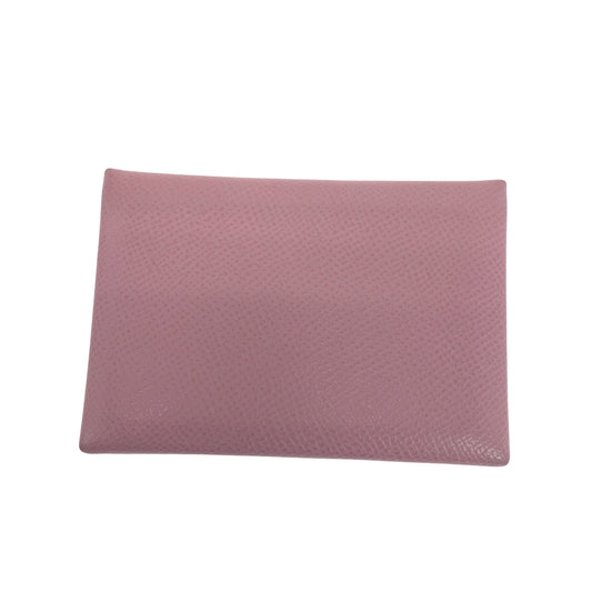 19248
HERMES エルメス カルヴィデュオ モーヴシルベストル ピンク シルバー金具 ヴォーエプソン コインケース コンパクトウォレット カードケース 名刺入れ D刻印  レディース ABP55