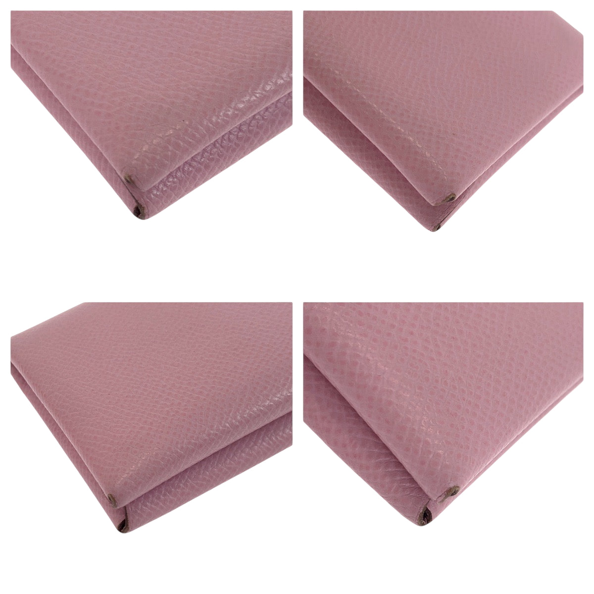 19248
HERMES エルメス カルヴィデュオ モーヴシルベストル ピンク シルバー金具 ヴォーエプソン コインケース コンパクトウォレット カードケース 名刺入れ D刻印  レディース ABP55