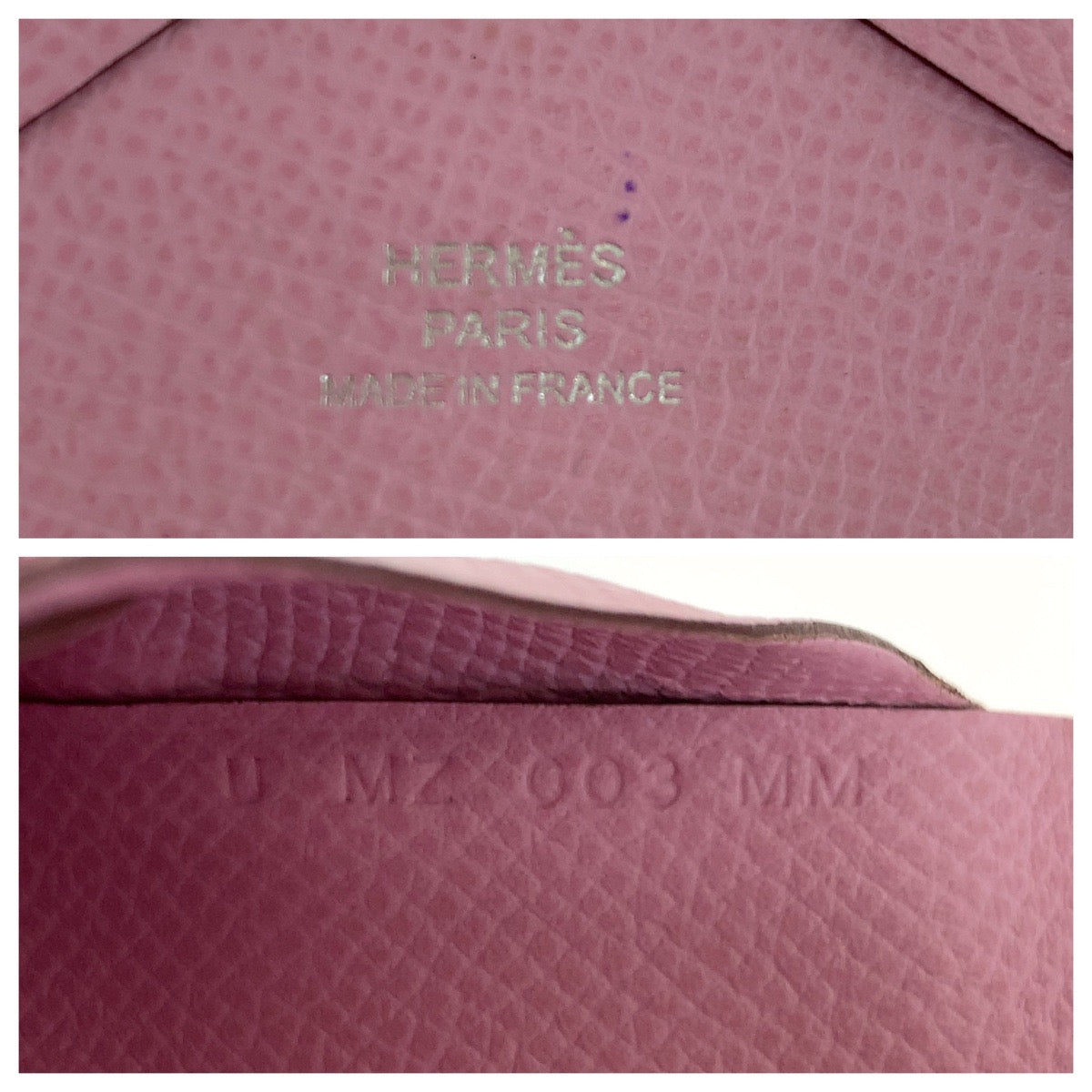 19248
HERMES エルメス カルヴィデュオ モーヴシルベストル ピンク シルバー金具 ヴォーエプソン コインケース コンパクトウォレット カードケース 名刺入れ D刻印  レディース ABP55