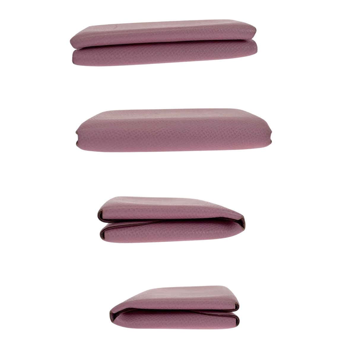 19248
HERMES エルメス カルヴィデュオ モーヴシルベストル ピンク シルバー金具 ヴォーエプソン コインケース コンパクトウォレット カードケース 名刺入れ D刻印  レディース ABP55