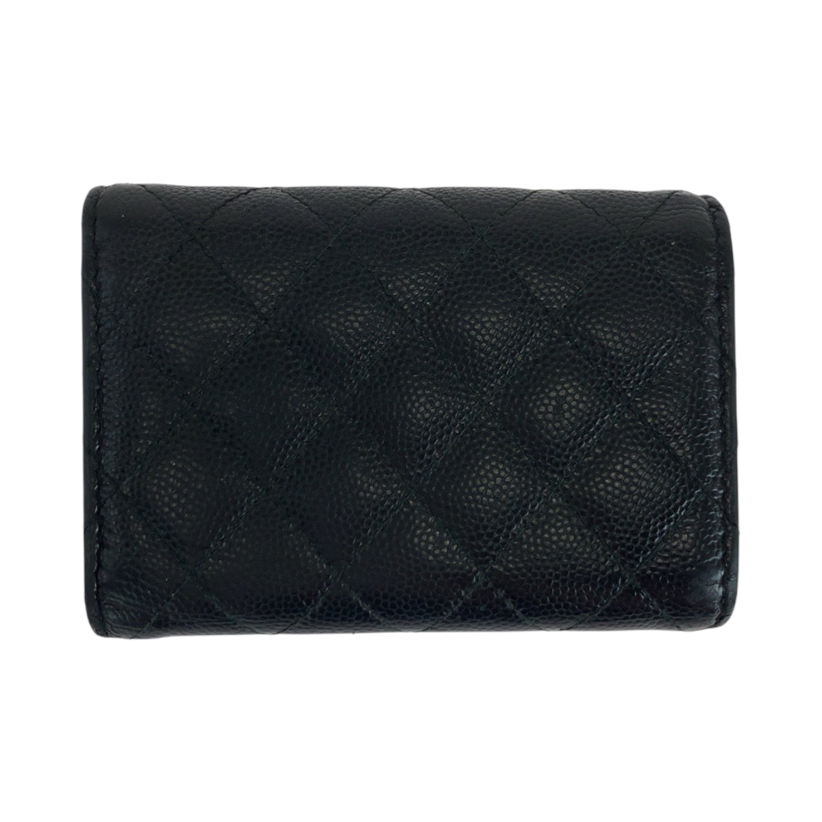 19257
CHANEL シャネル ボーイシャネル スモールフラップ ココマーク ブラック 黒 ゴールド金具 キャビアスキン 折財布 コンパクトウォレット  レディース AB41