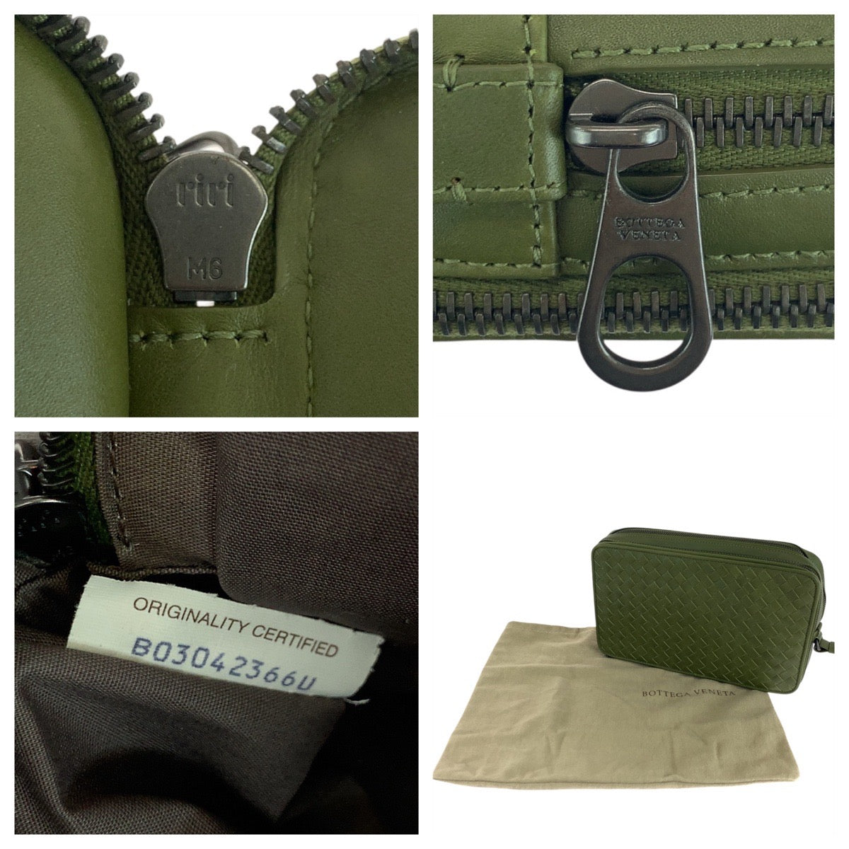 19264
BOTTEGAVENETA ボッテガヴェネタ イントレチャート カーキ 緑 グリーン レザー B03042366U セカンドバッグ クラッチバッグ  メンズ ABP62