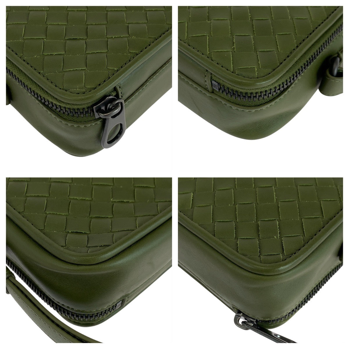 19264
BOTTEGAVENETA ボッテガヴェネタ イントレチャート カーキ 緑 グリーン レザー B03042366U セカンドバッグ クラッチバッグ  メンズ ABP62
