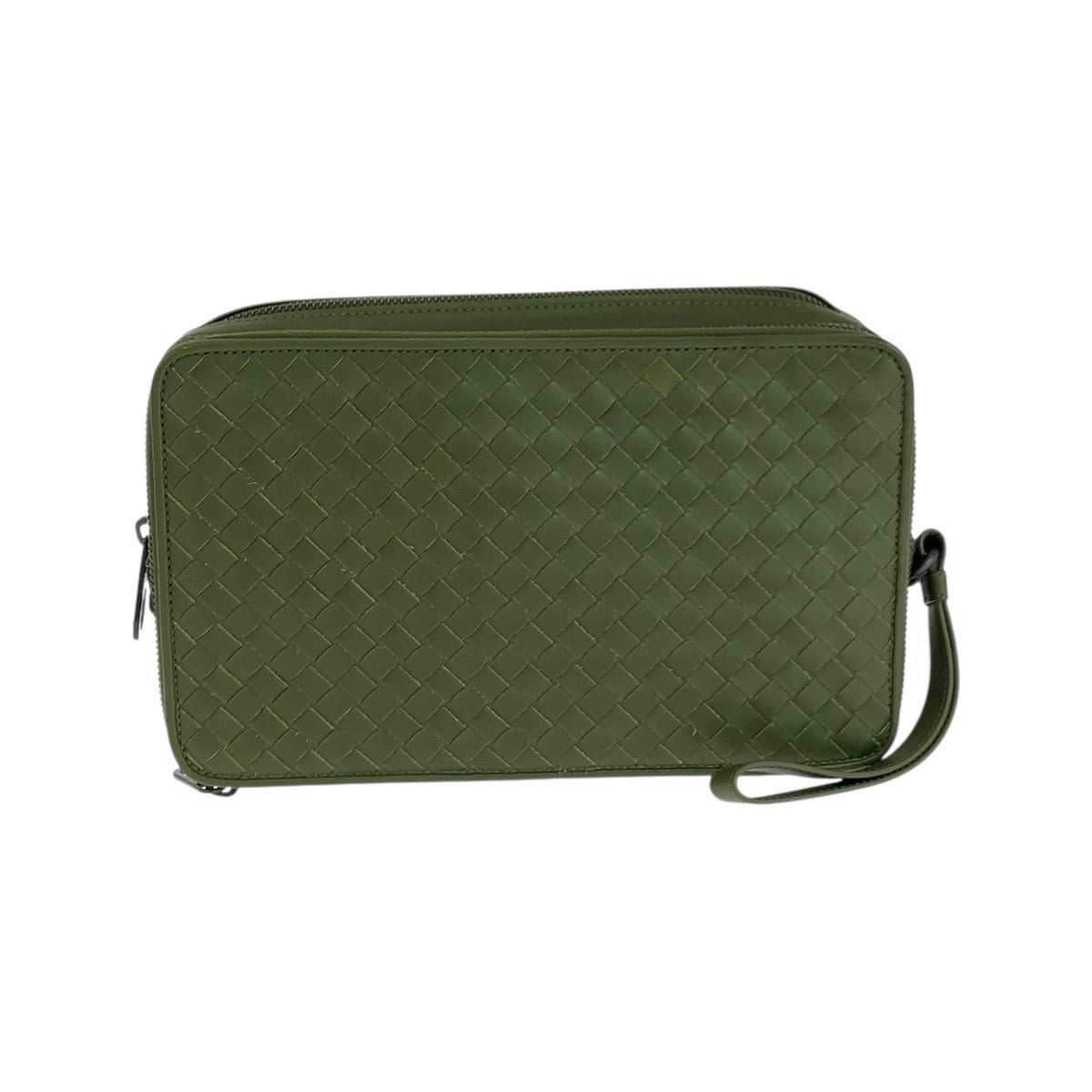 19264
BOTTEGAVENETA ボッテガヴェネタ イントレチャート カーキ 緑 グリーン レザー B03042366U セカンドバッグ クラッチバッグ  メンズ ABP62