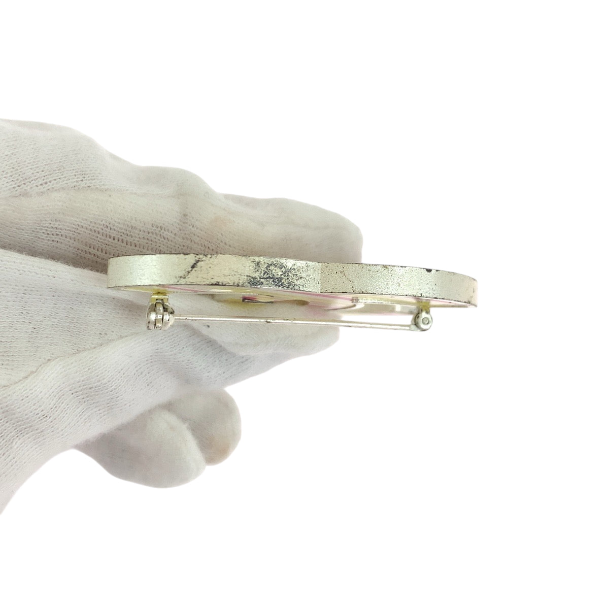 19265
CHANEL シャネル 04Cストライプ ココマーク シルバー マルチカラー アクリル / メッキ ブローチ AB38