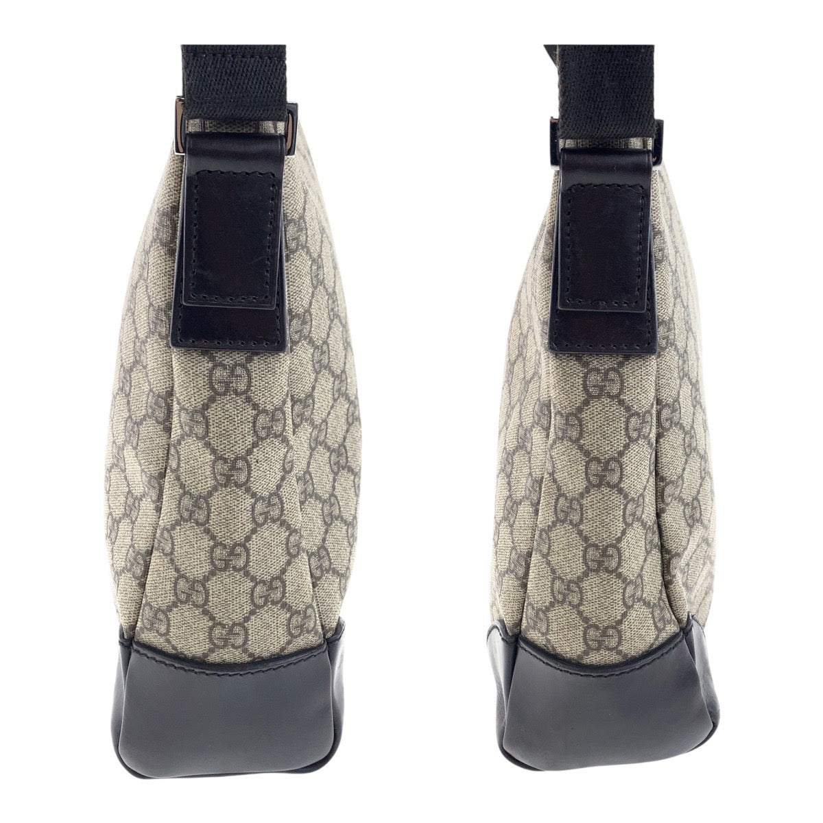 19268
GUCCI グッチ ベージュ ブラウン シルバー金具 GGスプリームキャンバス 110054 ショルダーバッグ メッセンジャーバッグ メンズ AB34