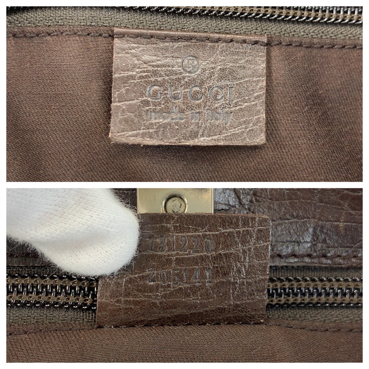 19269
GUCCI グッチ ベージュ ブラウン　シルバー金具 GGスプリームキャンバス / レザー 131220 トートバッグ ハンドバッグ  レディース ABP31