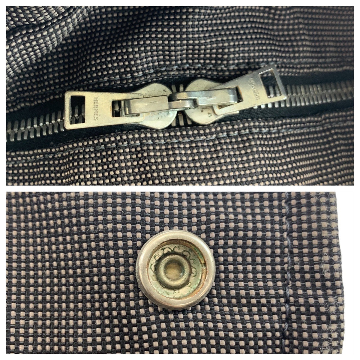19271
HERMES エルメス エールライン アドMM グレー シルバー金具 ポリアミド / ポリエステル リュック バックパック  レディース AB22