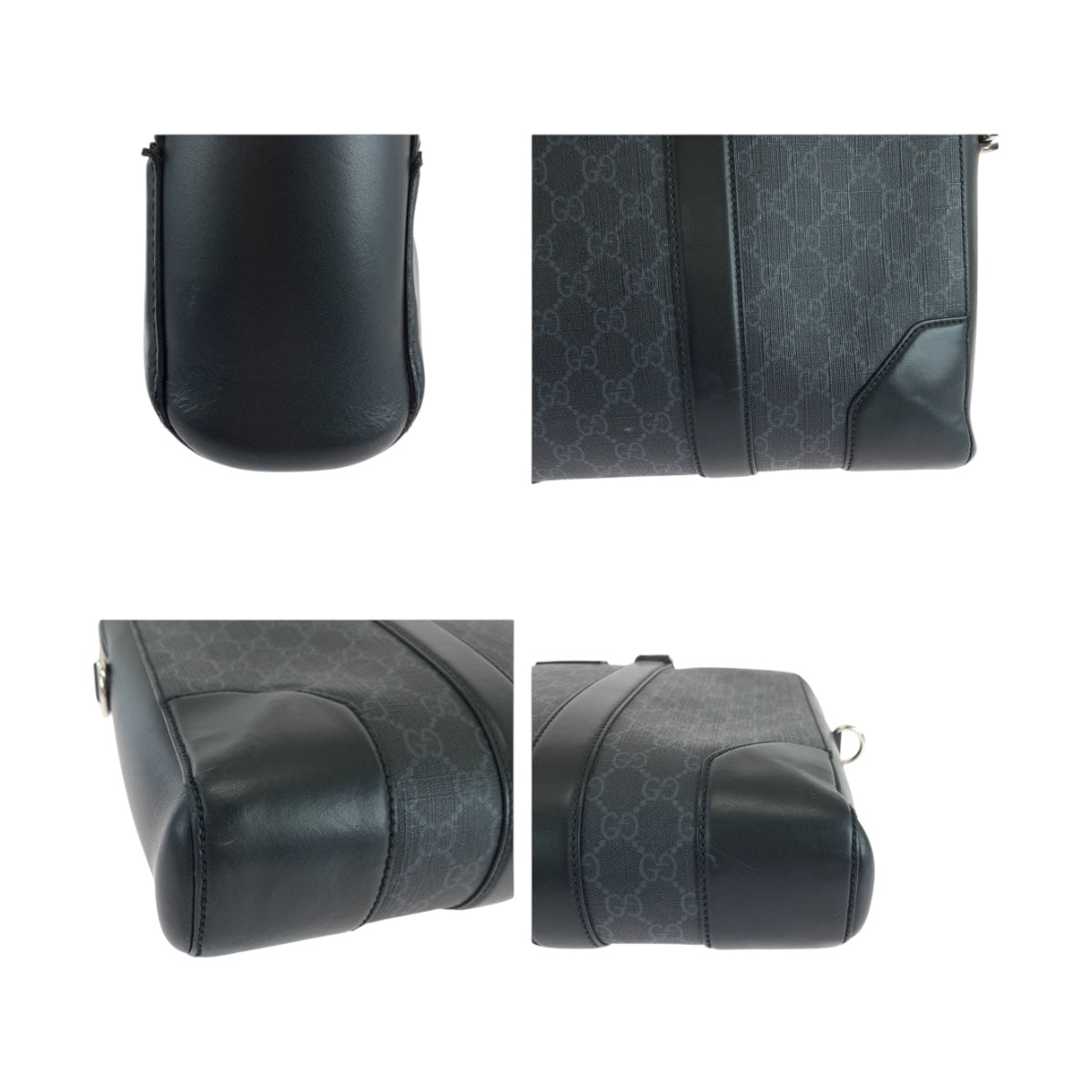 19272
GUCCI グッチ ブラック 黒 シルバー金具 GGスプリームキャンバス 474135 ビジネスバッグ ハンドバッグ  メンズ AB55