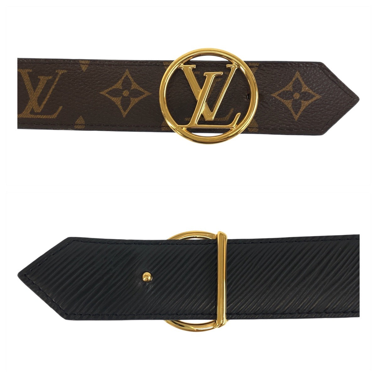 19273
LOUIS VUITTON ルイヴィトン モノグラム エピ サンチュール LVサークル 80cm/32インチ ブラウン ブラック PVC / レザー M9935 ベルト リバーシブル  メンズ AB29