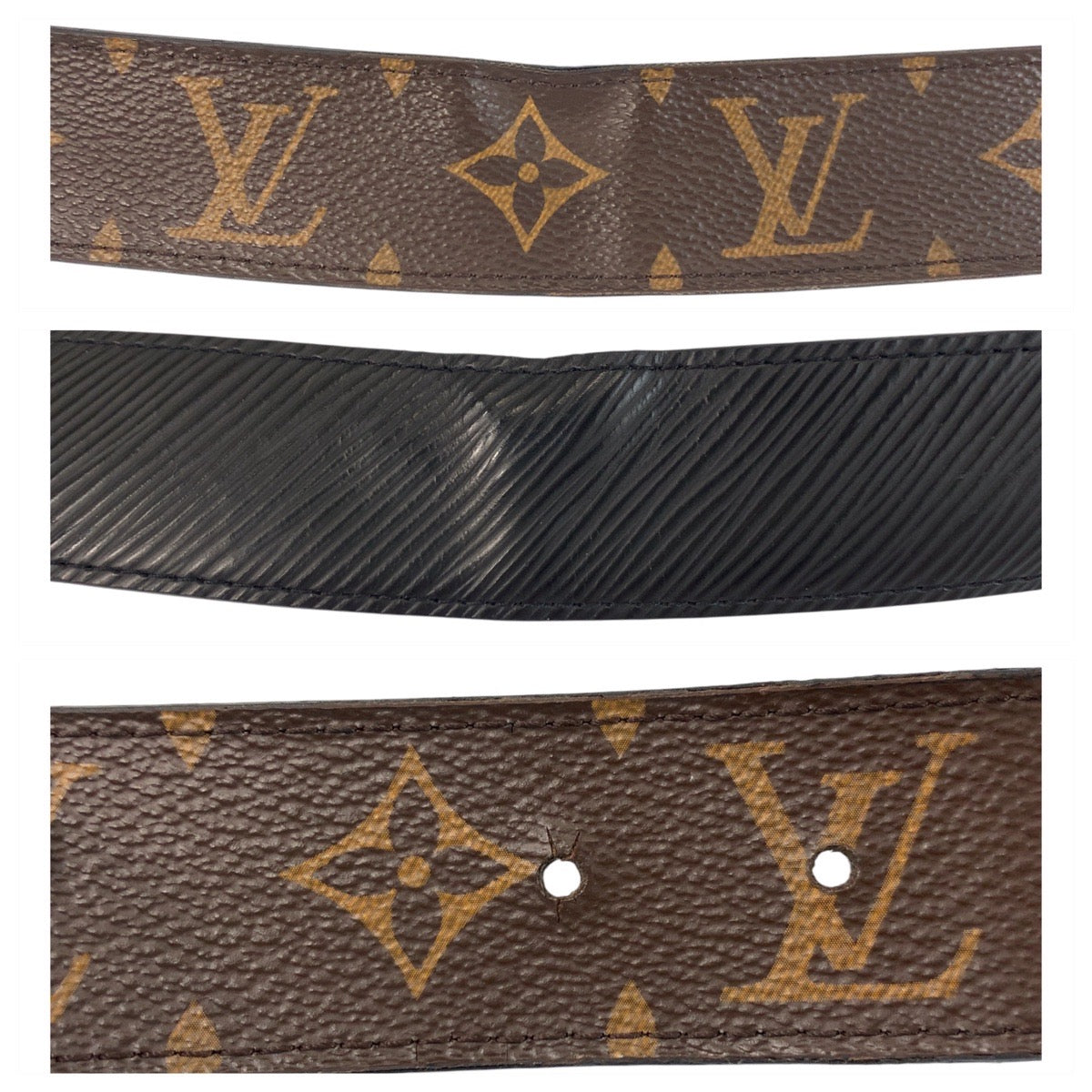 19273
LOUIS VUITTON ルイヴィトン モノグラム エピ サンチュール LVサークル 80cm/32インチ ブラウン ブラック PVC / レザー M9935 ベルト リバーシブル  メンズ AB29