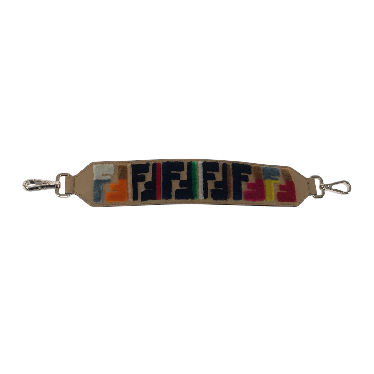 19274
FENDI フェンディ ズッカ ユー ミニ ベージュ マルチカラー レザー ショルダーストラップのみ  レディース A31