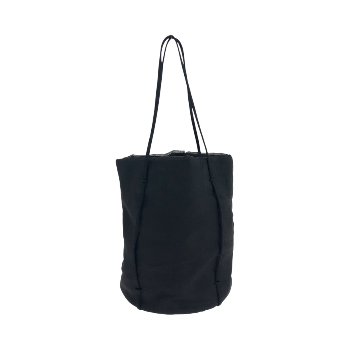 19275
PRADA プラダ テスート サテン ブラック 黒 シルバー金具 ナイロン / サテン トートバッグ ポーチ付き  レディース AB20