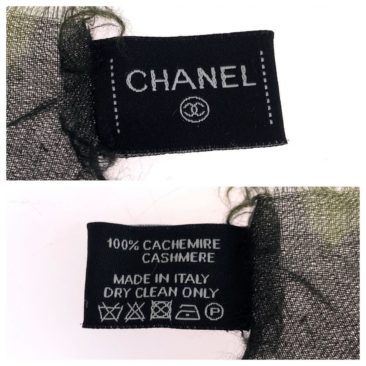 19276
CHANEL シャネル カモフラ ココマーク グリーン マルチカラー カシミヤ 大判スカーフ ストール レディース ABP69