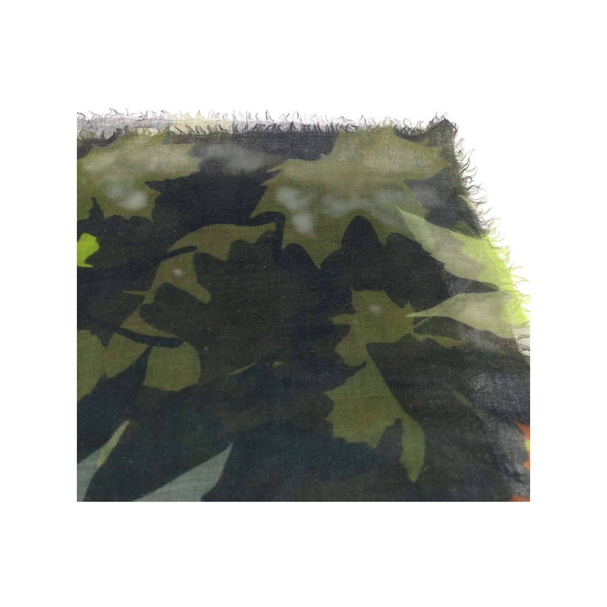 19276
CHANEL シャネル カモフラ ココマーク グリーン マルチカラー カシミヤ 大判スカーフ ストール レディース ABP69