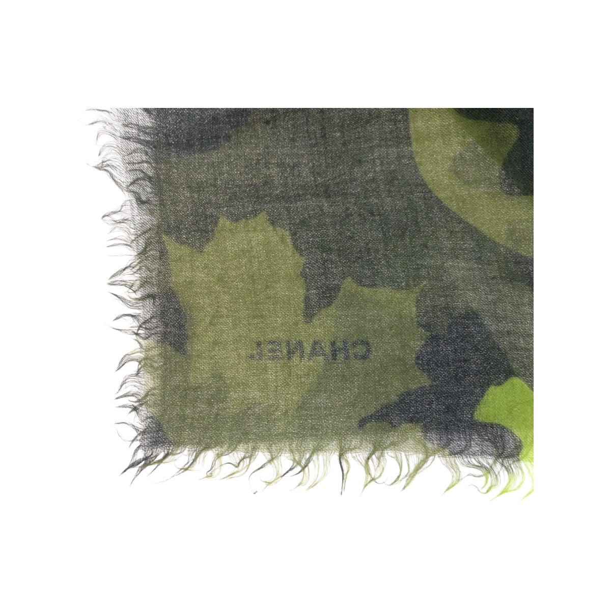 19276
CHANEL シャネル カモフラ ココマーク グリーン マルチカラー カシミヤ 大判スカーフ ストール レディース ABP69