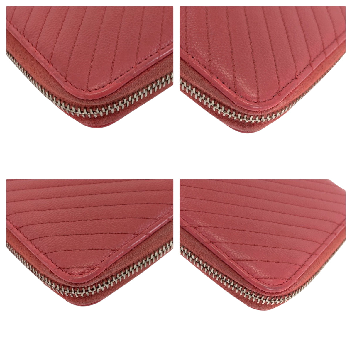 19277
CHANEL シャネル Vシェブロン Vステッチ ココマーク ピンク ゴールド金具 キャビアスキン 長財布 ラウンドファスナー  レディース ABP59