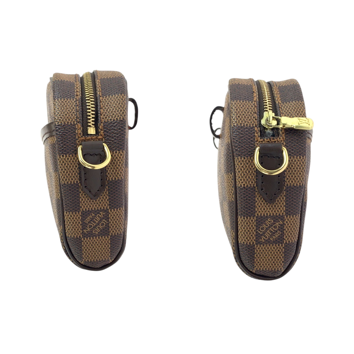19278
LOUIS VUITTON ルイヴィトン ダミエ エベヌ ポシェット イパネマ サイズXS ブラウン ゴールド金具 PVC N51296 ウエストバッグ レディース A48