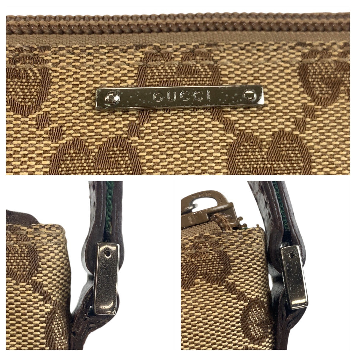19280
GUCCI グッチ シェリーライン ベージュ シルバー金具 GGキャンバス 141809 ハンドバッグ アクセサリーポーチ レディース ABP41