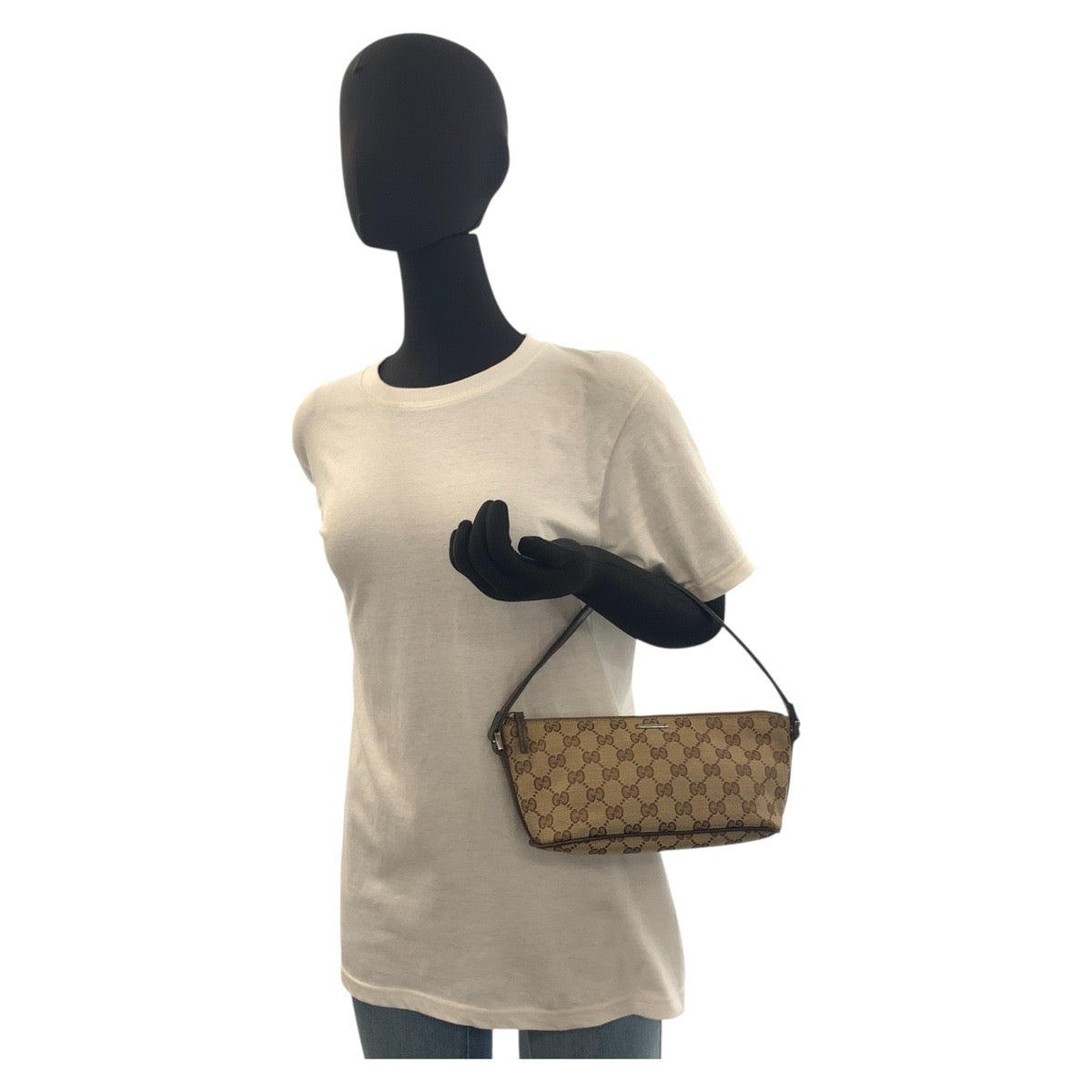 19280
GUCCI グッチ シェリーライン ベージュ シルバー金具 GGキャンバス 141809 ハンドバッグ アクセサリーポーチ レディース ABP41