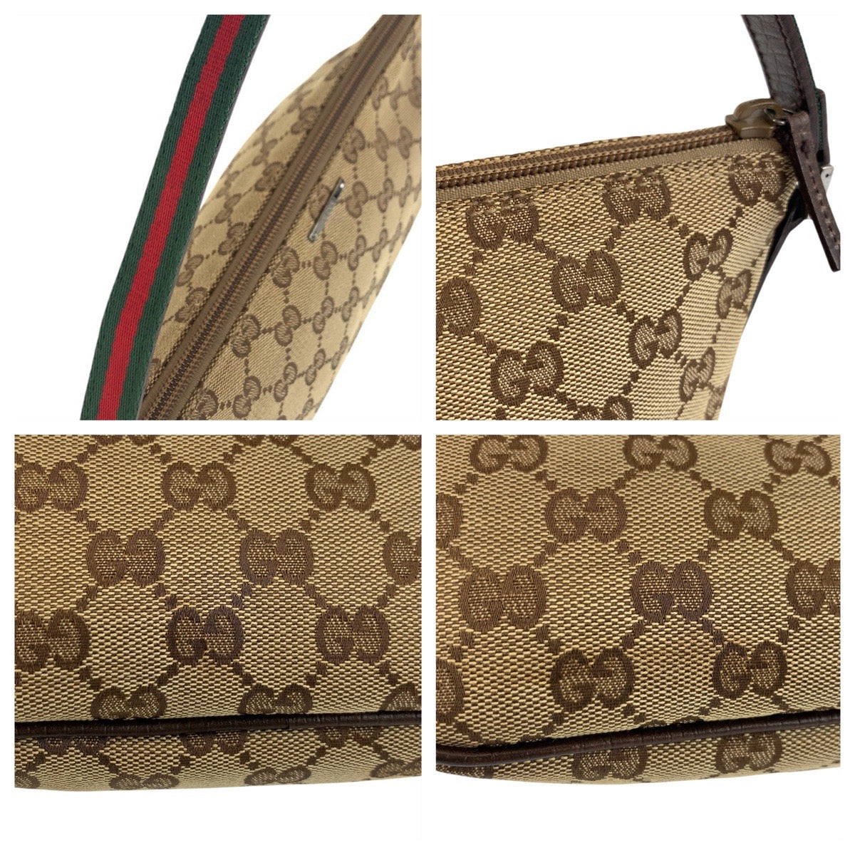 19280
GUCCI グッチ シェリーライン ベージュ シルバー金具 GGキャンバス 141809 ハンドバッグ アクセサリーポーチ レディース ABP41