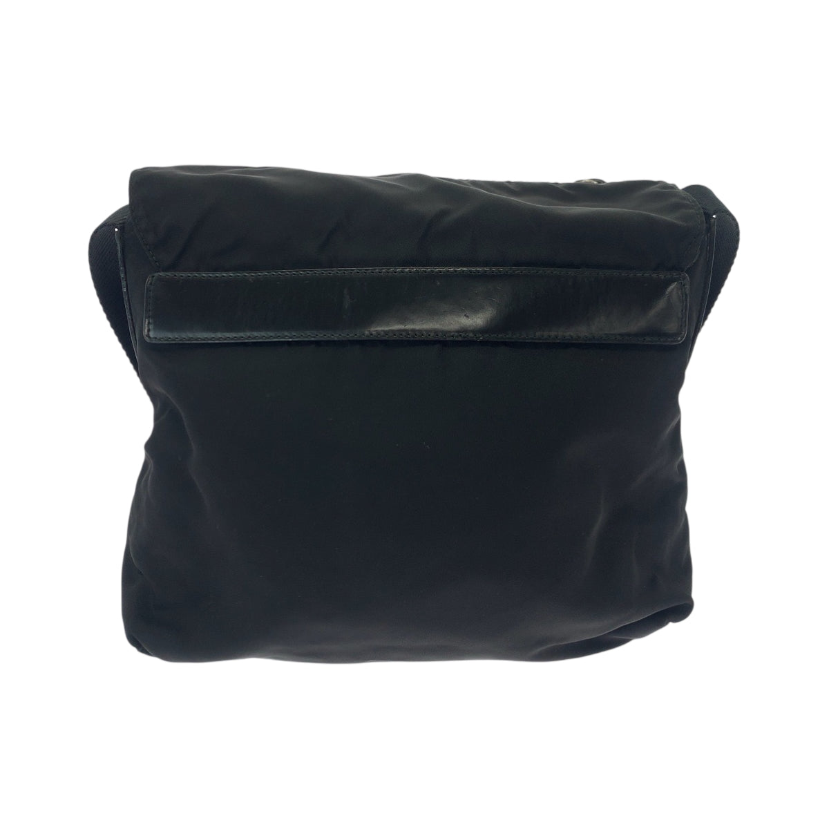 19281
PRADA プラダ テスート 三角ロゴプレート ブラック 黒 シルバー金具 ナイロン BT8994 ショルダーバッグ ポシェット  メンズ AB41