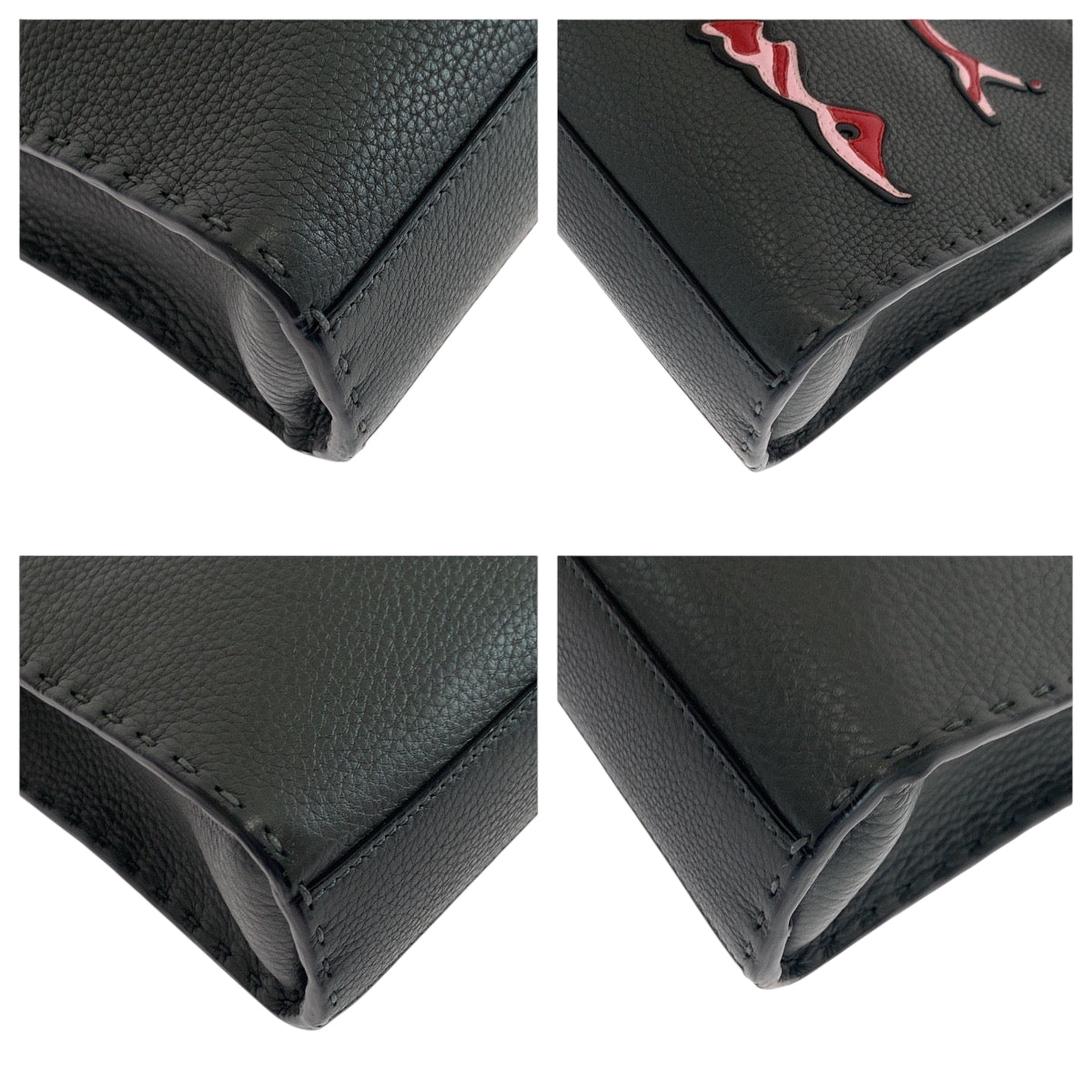 19284
FENDI フェンディ ピーカブー ミニフィット ロゴ グレー シルバー金具 レザー 7VA422 ショルダーバッグ ハンドバッグ メンズ A100