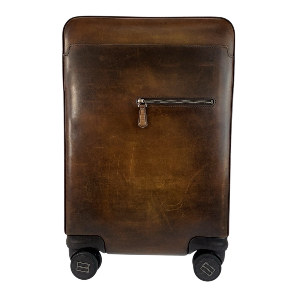 19287
Berluti ベルルッティ フォーミュラ1000 ブラウン シルバー金具 レザー キャリーケース スーツケース メンズ ABP300