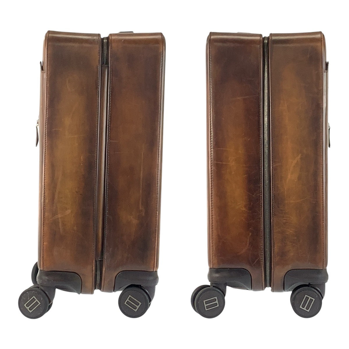 19287
Berluti ベルルッティ フォーミュラ1000 ブラウン シルバー金具 レザー キャリーケース スーツケース メンズ ABP300