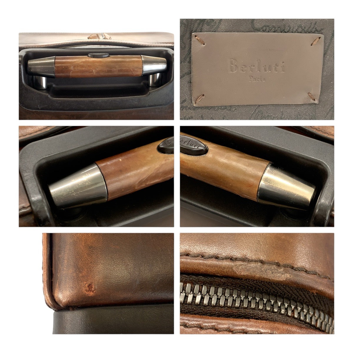 19287
Berluti ベルルッティ フォーミュラ1000 ブラウン シルバー金具 レザー キャリーケース スーツケース メンズ ABP300