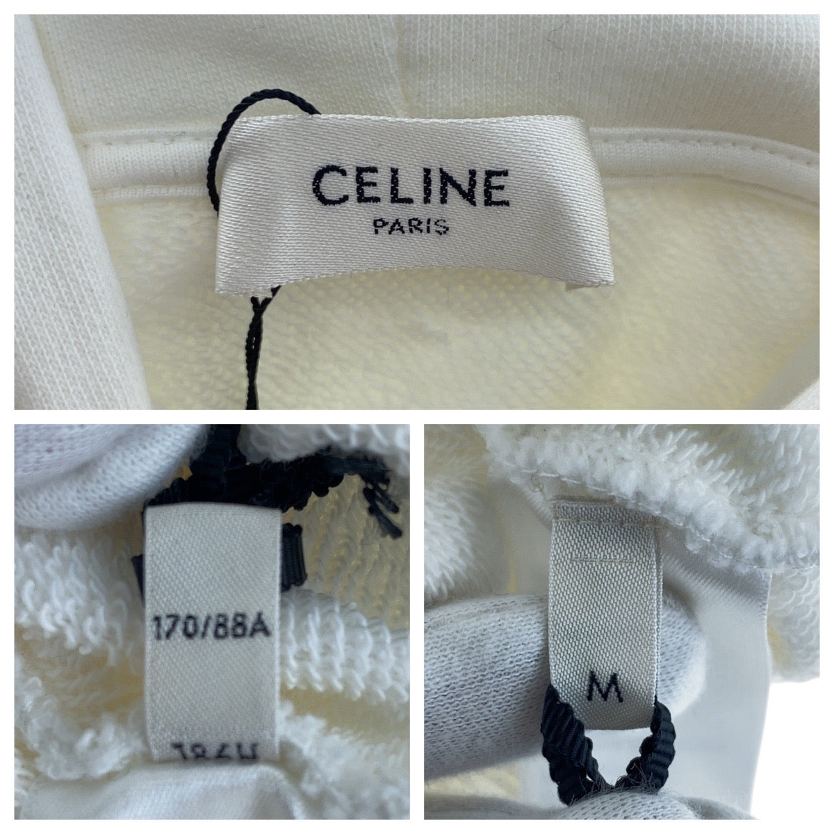 19288
CELINE セリーヌ グラデーションロゴ Mサイズ ベージュ アイボリー クリーム コットン 2Y753670Q スウェット フーディ パーカー トップス  メンズ A59