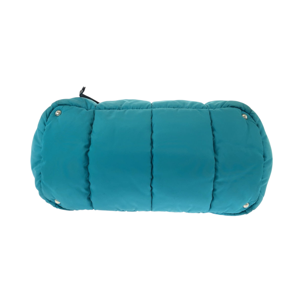 19289
PRADA プラダ テスート ボンバー 三角ロゴプレート ターコイズ ブラック シルバー金具 ナイロン BN2635 ショルダーバッグ トートバッグ 2way  レディース ABP96