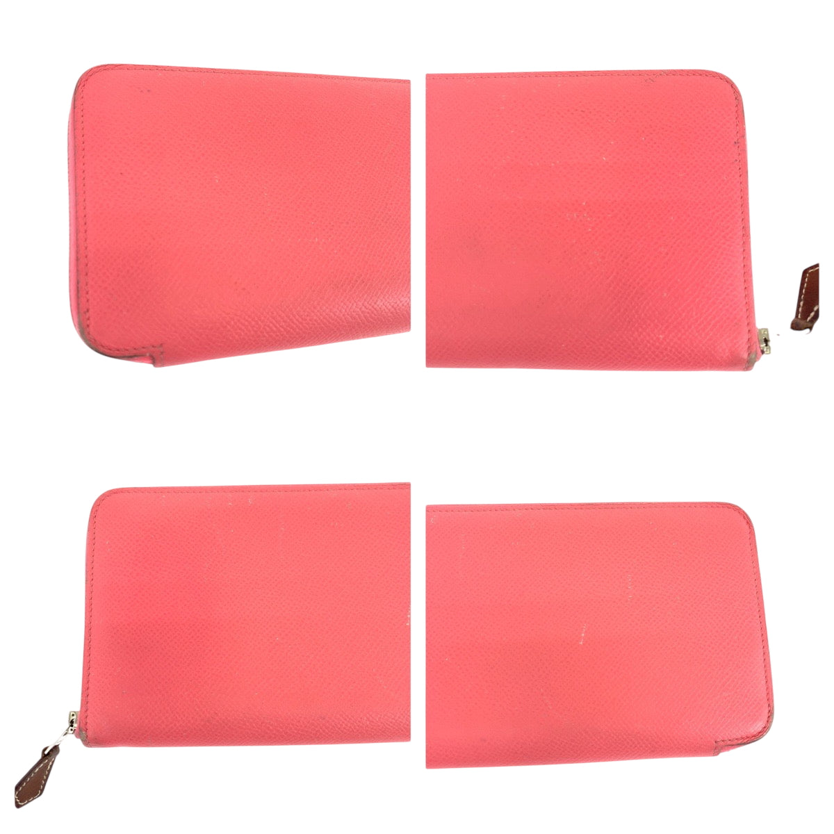 19290
HERMES エルメス アザップロング シルクイン ピンク ブラウン シルバー金具 ヴォーエプソン 長財布 ラウンドファスナー X刻印  レディース AB36