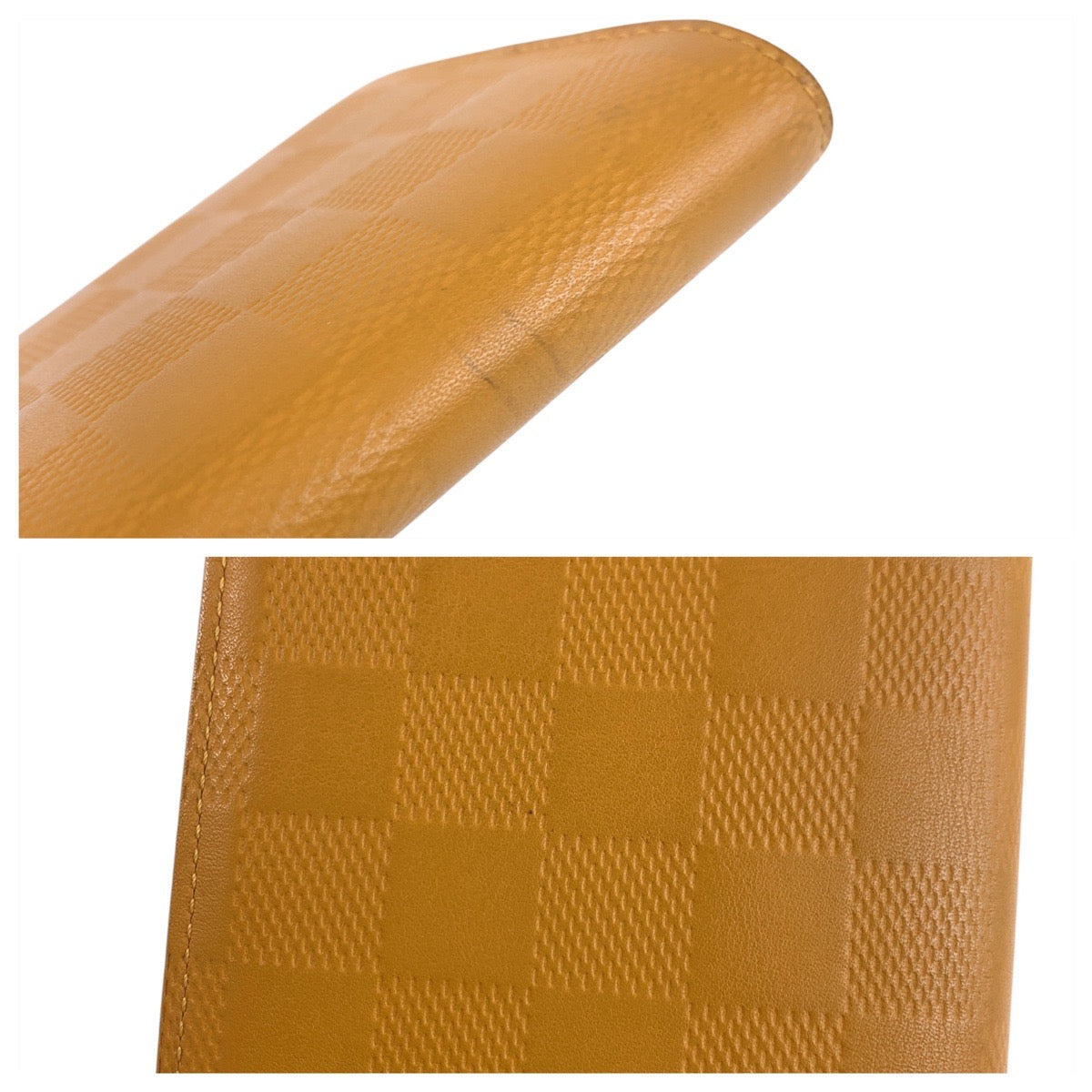 19291
LOUIS VUITTON ルイヴィトン ダミエ アンフィニ ポルトフォイユ ブラザ ソラール イエロー シルバー金具 レザー N63146 長財布 ロングウォレット メンズ ABP25