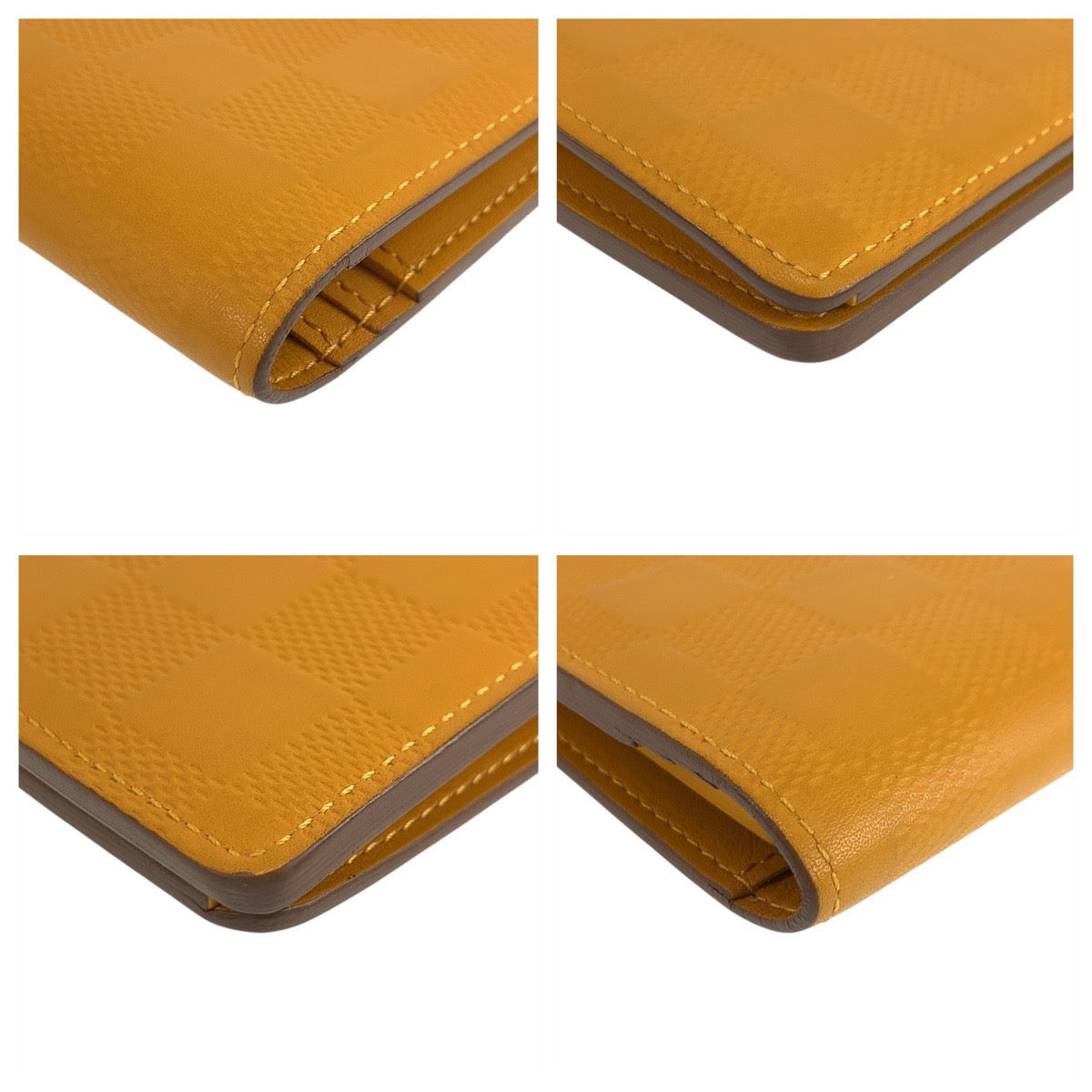 19291
LOUIS VUITTON ルイヴィトン ダミエ アンフィニ ポルトフォイユ ブラザ ソラール イエロー シルバー金具 レザー N63146 長財布 ロングウォレット メンズ ABP25