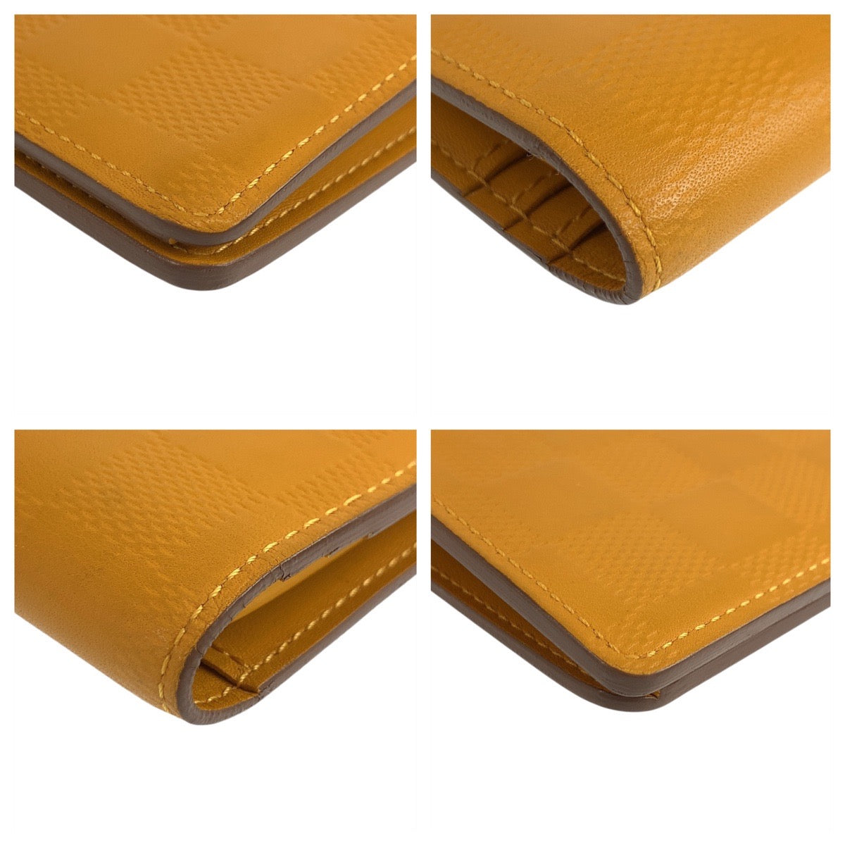 19291
LOUIS VUITTON ルイヴィトン ダミエ アンフィニ ポルトフォイユ ブラザ ソラール イエロー シルバー金具 レザー N63146 長財布 ロングウォレット メンズ ABP25